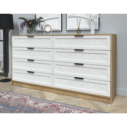 Kомод Тренд КТ-К197 (Дуб золотой ЛДСП/ Дуб полярный ЛМДФ) Ш1965 В1020 Г451